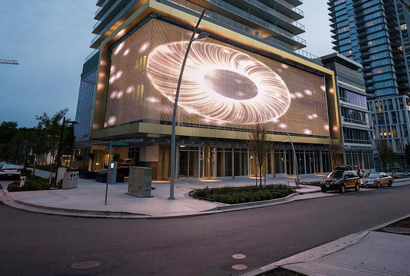 加拿大金屋LED網(wǎng)格顯示屏項(xiàng)目