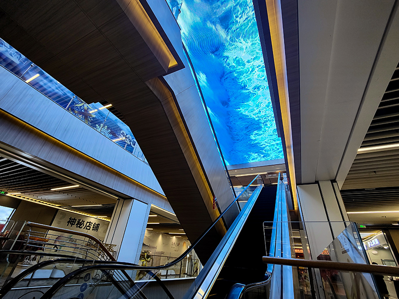 濟南書苑廣場LED透明天幕屏項目